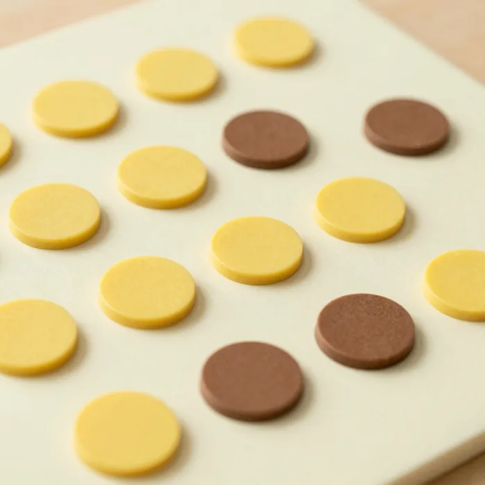 A colorful pattern-matching puzzle grove for kids, rounded shapes