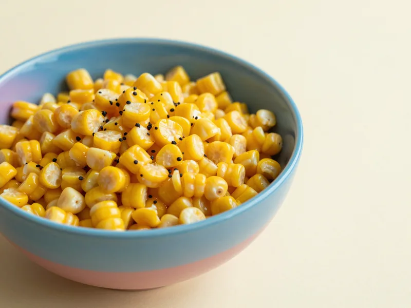 A vibrant chili-lime corn bowl in a colorful bowl, fresh and appetizing overhead food photo